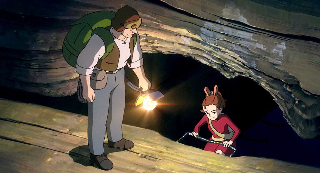 Arrietty et son père en exploration