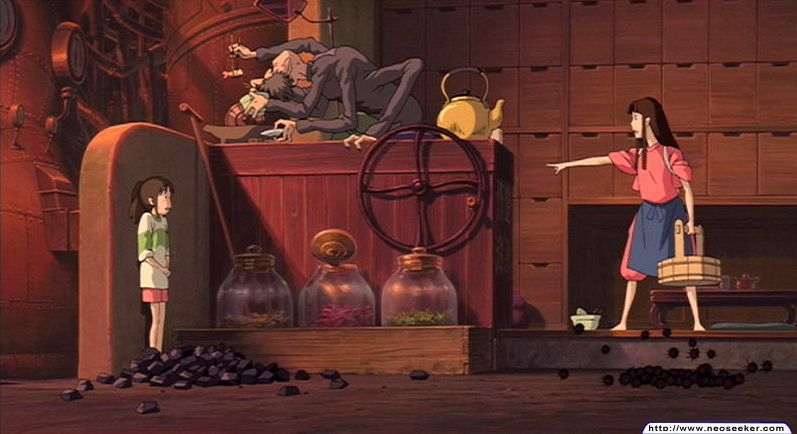 Chihiro à la chaudière